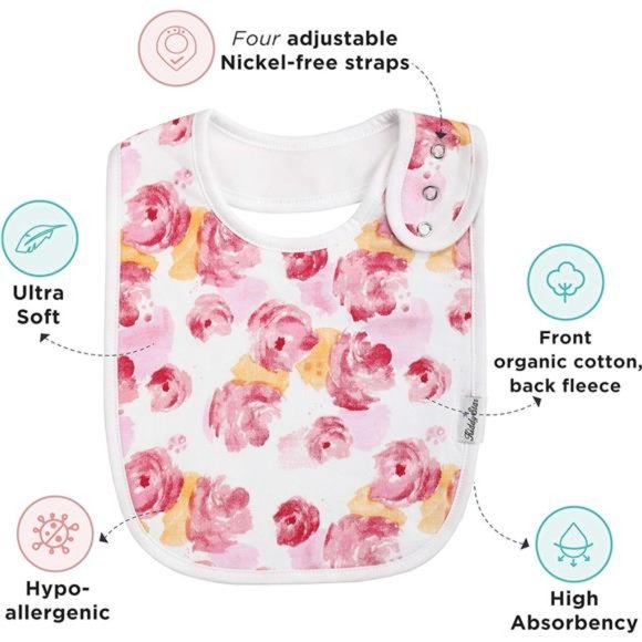 Organic Cotton Toddler Bibs,Extra Large Drooling Bibs,Teething Bibs,Feeding Bibs - Picture 4 of 6